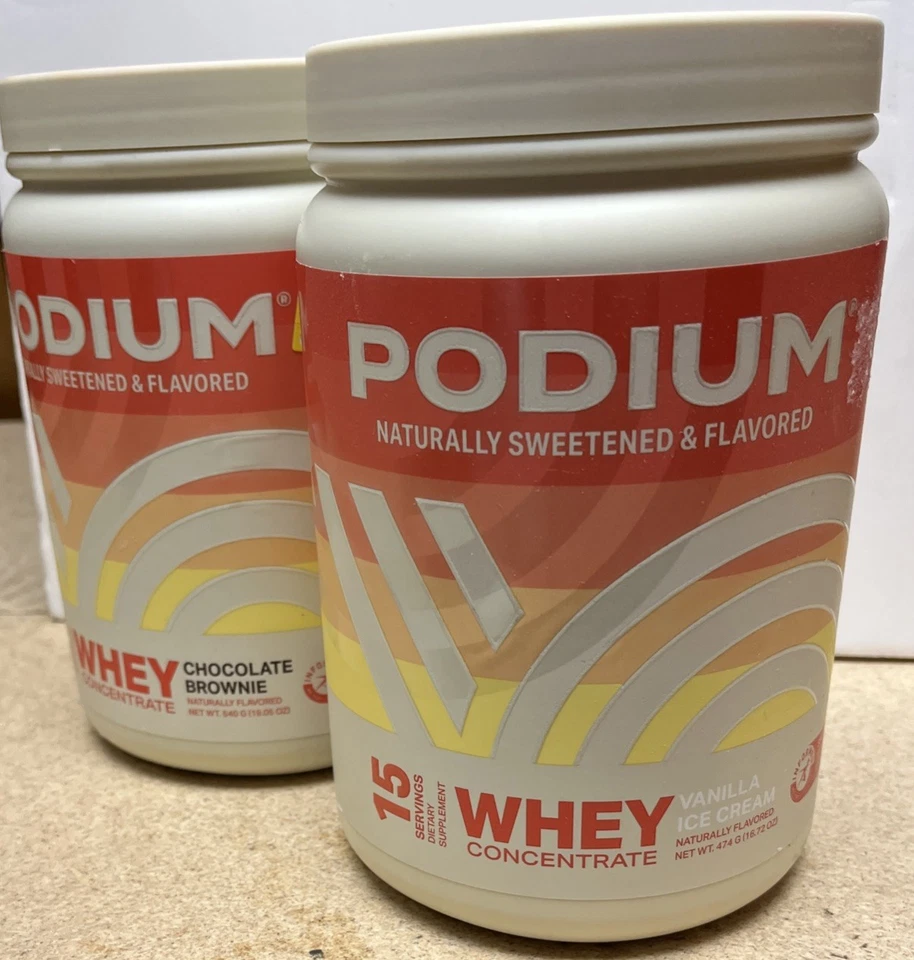 Lot 2 Podium Nutrition Whey Protein - Vanilla  & Chocolate- EXP 01/26 - Imagem 1 de 1