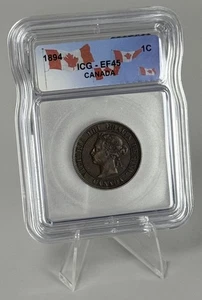 1894 Kanada Queen Victoria 1 Cent vz45 Canadian Penny Royal Canadian Mint - Bild 1 von 4