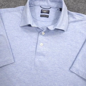 Faherty Movement Poloshirt Herren S blau meliert leicht weich Stretch Freizeit - Bild 1 von 9