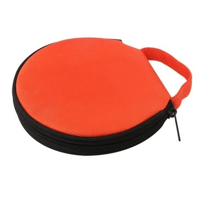 DVD Case Portable Round CD Case for Car Storage DVD CD Wallet Holder Orange - Image 1 of 4