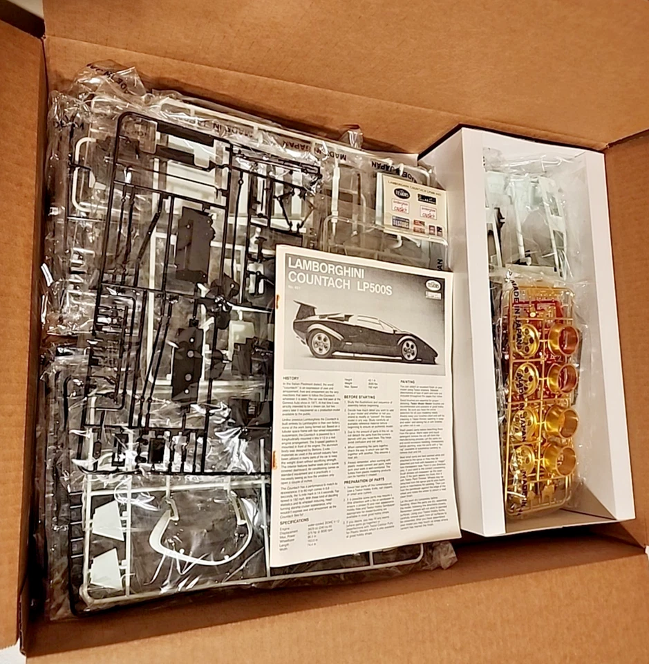 Testors Lamborghini Countach LP 500S 1:12 No Box # 451 Limited Edition Complete - Image 1 of 4