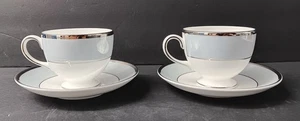 Wedgwood England Lusterware BLUE FIN Tassen & Untertassen (2er Set) - Bild 1 von 9