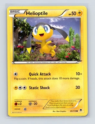 Pokémon TCG Helioptile (29) 29/119 XY - Phantom Forces Normal MP - Image 1 of 2