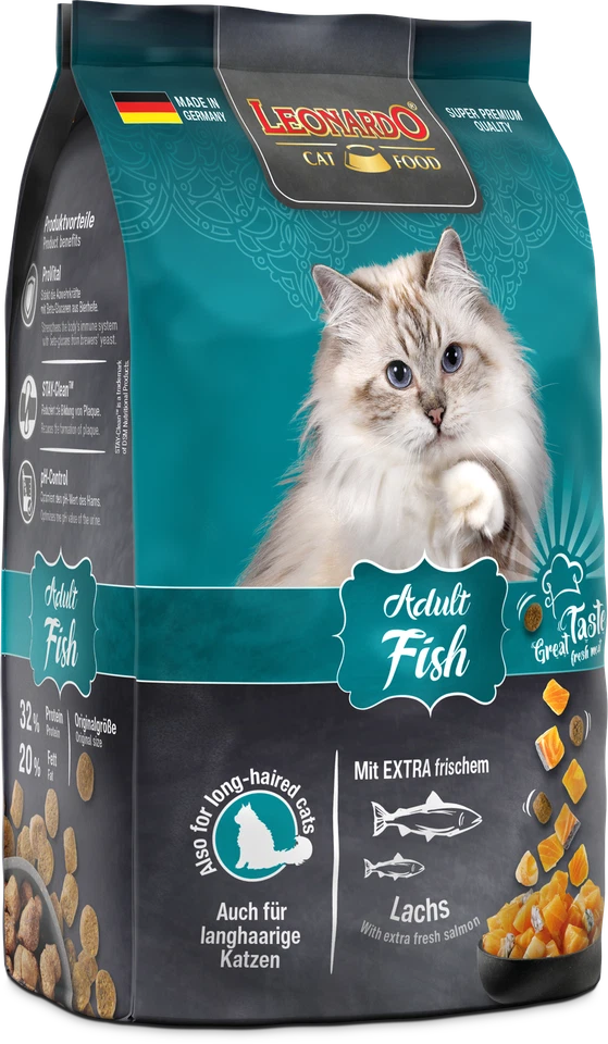 LEONARDO Adult Fish Katzenfutter Trockenfutter Futter Fisch Trocken Katze 1,8kg  - Bild 1 von 1