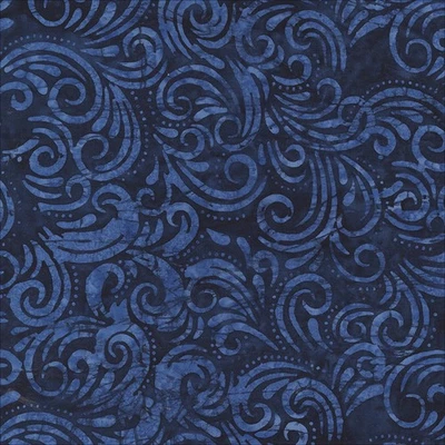 QE8: Charm - Remolino - 452Q-5 Azul Marino - Batik Foto 1 de 2