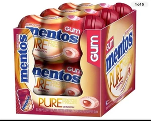 Mentos - Fresh Sugar Free Chewing Gum with Xylitol, Cinnamon, (50 pcs 6 Bottles) - Picture 1 of 2