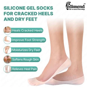 PEDIMEND™ Silikon Gel Feuchtigkeitssocken Anti Risse Füße & Schmerzlinderung (1 PAAR) - Bild 1 von 6