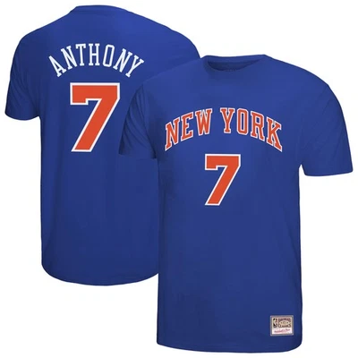 Men's Mitchell & Ness Carmelo Anthony Royal New York Knicks Hardwood Classics - Image 1 of 3