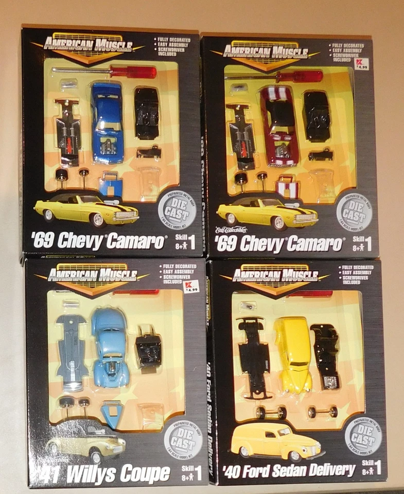 ERTL Collectibles - 1:64 Scale Model kits - Lot of 4 - w/ '69 Chevy Camaro - image 1 of 1