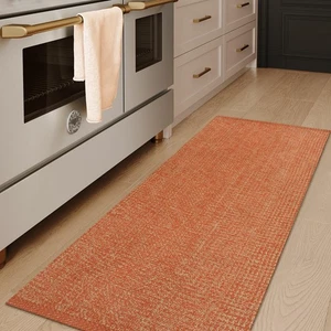 Washable Kitchen Rugs 2' x 4.3', Terra Cotton Woven Bathroom Rugs, Reversible... - Picture 1 of 7