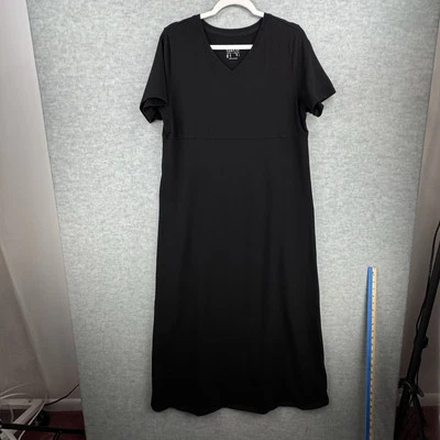 Maxi camiseta de vestir negra talla mediana de D & Co para mujer Foto 1 de 4