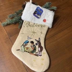 Der Stern Weihnachtsstrumpf Leuchtkrippe Glaube Neu mit Etikett Esel - Bild 1 von 9