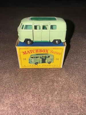 Matchbox Lesney #34B VW Camper 1962  In  Original D Type Box - Image 1 of 4