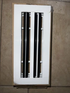Moderne Lüftungsgitterabdeckung 10x4 (Kanalöffnung) - Dekor Weiß Aluminium Linear... - Bild 1 von 3