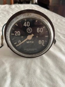 Engler Instrument Co Big Truck 80 MPH Speedometer Speedo Gauge Chrome - Picture 1 of 8