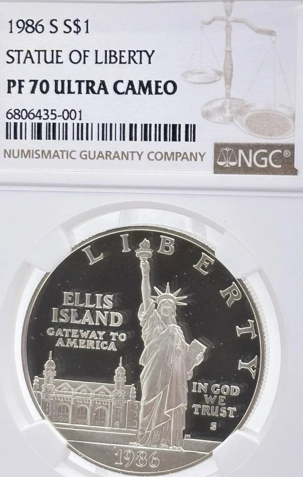 1986-S $1 Statue Of Liberty Proof PF 70 Ultra Cameo 6806435-001  #14101 - Image 1 of 4