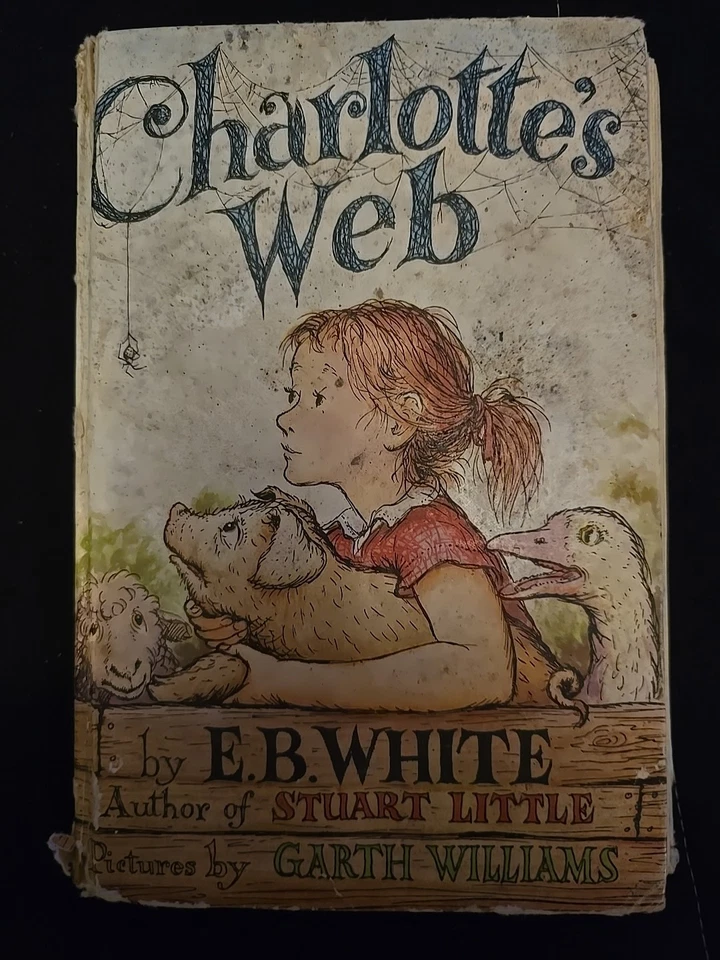 Charlotte's Web by E.B. White 1952 Hardcover 1st First Edition w DJ Harper VG Foto 1 de 4