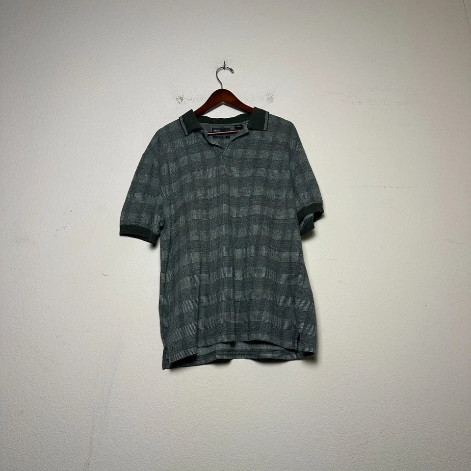 Рубашка поло Marc Edwards мужская с коротким рукавом L зеленая клетчатая Gorp повседневная минимальная - Изображение 1 из 4