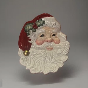 Fitz & Floyd Omnibus Promo Santa Face Christmas Plate W/ Box 2051/5 - Picture 1 of 4
