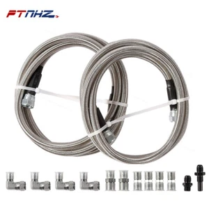 Línea de manguera de enfriador de transmisión trenzada SS flexible 4L80E para GM Chevy 1996 y más reciente - Imagen 1 de 17
