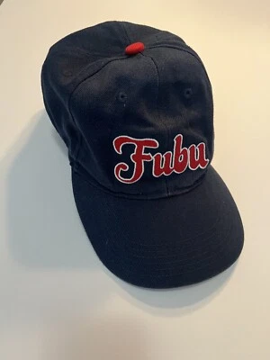 Vintage FUBU Navy Embroidered Logo Strapback Hat Size OSFM - Image 1 of 4