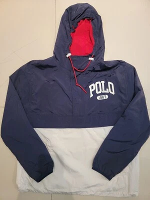 Polo Ralph Lauren Men's Logo POLO 1967 Color-Block Half-Zip Jacket, Size S - Imagem 1 de 4