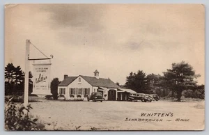 1930s Scarborough Maine ME - Whitten's Restaurant & Ice Cream -Unposted Postcard - Picture 1 of 5