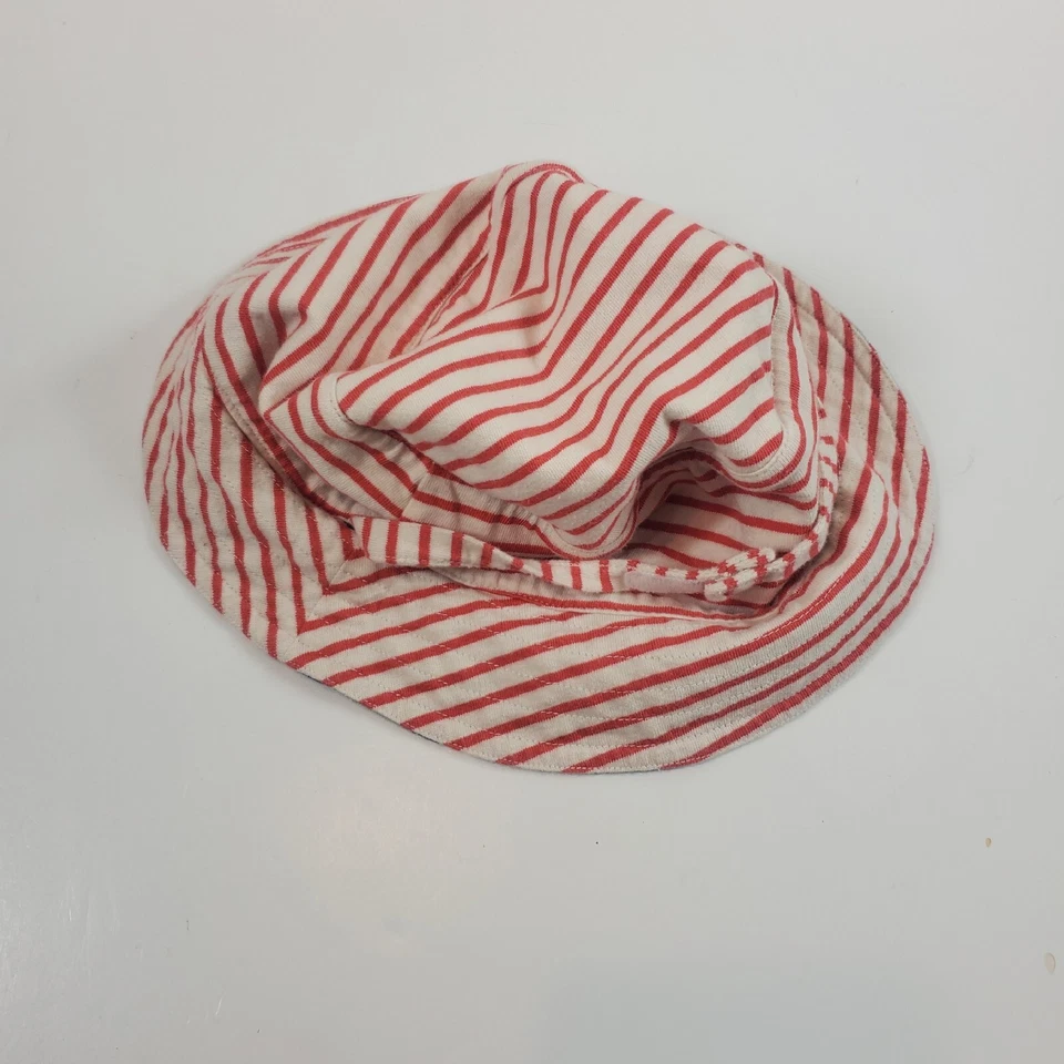 Mini Boden Niño Sombrero Tiburones Rayas Reversible 2-4 Años Foto 1 de 4