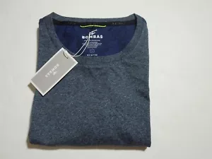 MENS BOMBAS COTTON & POLYESTER SHORT SLEEVE BLUE COLOR BLOCK SHIRT~LARGE~ NEW - Picture 1 of 9
