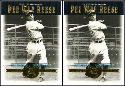 2x UD HALL OF FAMERS 2001 PEE WEE REESE #15 DODGERS COOPERSTOWN COLLECTION LOT - Image 1 of 2