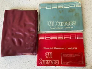 1984 PORSCHE 911 CARRERA FACTORY  OWNERS MANUAL MAINTENANCE BOOK+CASE OEM 🟣 - Bild 1 von 12