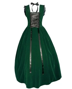 Victorian Steampunk Gothic Velvet Renaissance Antique Inspired Women's Gown - Picture 1 of 3