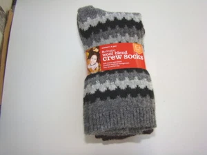 LADIES MEDIUM 4-10 BURLINGTON WOOL BLEND CASUAL SOCKS GRAY & ROSE 4 PR NWT #106 - Picture 1 of 5