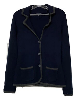 Tommy Hilfiger Chaqueta Suéter Azul Marino 100% Lana Talla M Foto 1 de 4