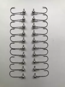 NEW 1/8 OZ ROUND JIG HEADS WITH WIRE KEEPER , 3/0 HOOKS , 20 PC - Picture 1 of 2