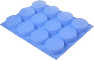 "Big Round Silicone Soap Mold 4oz, 3" Loofah Molds, Easy to Use, 14" x 11"" - Picture 1 of 12