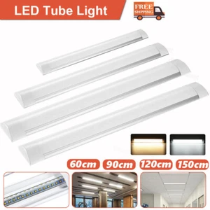 LED wet room light fixture 60/120/150 cm basement workshop tube lamp - Picture 1 of 25