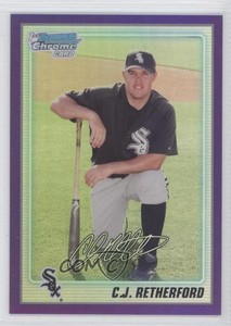 2010 Bowman Chrome Prospects Purple Refractor /999 CJ Retherford #BCP69