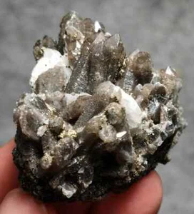 76g Natural Beautiful Black Quartz Crystal Cluster Mineral Specimen Rare - Picture 1 of 4