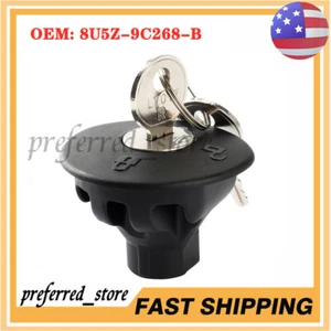 For Ford Locking F-150 Gas Fuel Tank Cover Plug Cap with 2 Keys OE 8U5Z9C268B - Picture 1 of 15