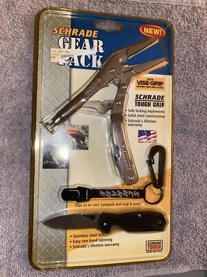 (СНЯТ С ПРОИЗВОДСТВА) Schrade Gear Pack Тиски-Захват Инструменты в Ручке (ОТЛИЧНОЕ КУСТАРНОЕ РЕМЕСЛО!! - Изображение 1 из 4