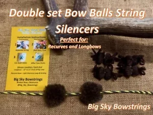 Big Sky Bow Balls Bow String Silencers - Brown (Double Set) - Picture 1 of 2