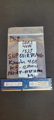 Kingston 4GB PC3-12800U 1600MHz Desktop RAM – Used – $5 CAD Shipping for DELL - Image 1 of 4