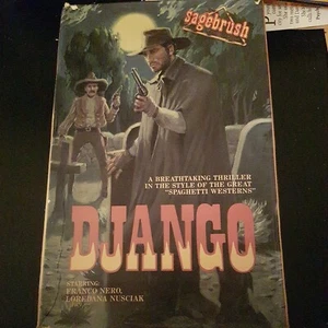 DJANGO NERO SPAGHETTI WESTERN VHS - OVERSIZED CARTON - NTSC - RENTAL - Imagen 1 de 5