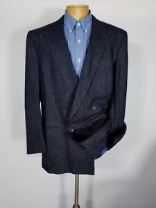 Vintage Christian Dior 46L Double Breast tweed Donegal blazer Sport Coat Jacket - Picture 1 of 7