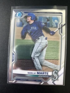 2021 Bowman Chrome Draft #BDC147 Noelvi Marte Mariners - Bild 1 von 2