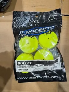 JConcepts 3368Y 1/10th Bullet 60mm Front Wheels Yellow (4) : Kyosho ZX6 - Picture 1 of 1
