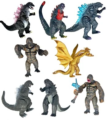 Brand New Set of 8 King Kong vs Godzilla Toys Action Figures Birthday Gift - Image 1 of 4