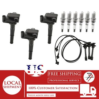 Kit de bobina de encendido y bujía para Toyota Tundra 3,4 L V6 2000-2004 UF156 3 piezas Foto 1 de 4