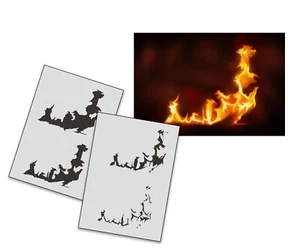 AS-273 Flamme stencil acrylic airbrush spray wall paint ! Duty-fees free ! - Picture 1 of 2